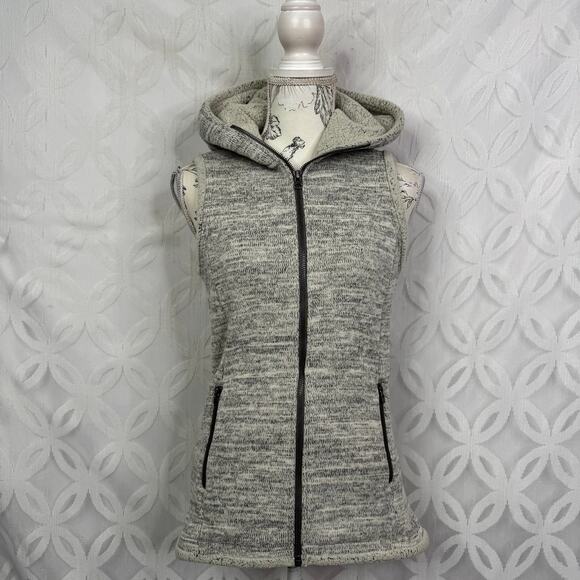 Kuhl Alaska Womens Hooded Zip Up Vest Cozy Soft Heathered Grey Size S - Picture 1 of 9